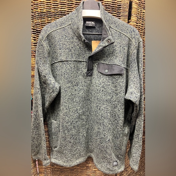 Eddie Bauer Blue Heather/Grey Sweater-‎ New with tags- Mens size: Large